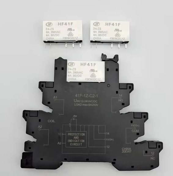 slim-relay-24v-6a-250vac-hf-spst-dpdt-5-pin-original-new-hf41f24-zs-industrial-relay